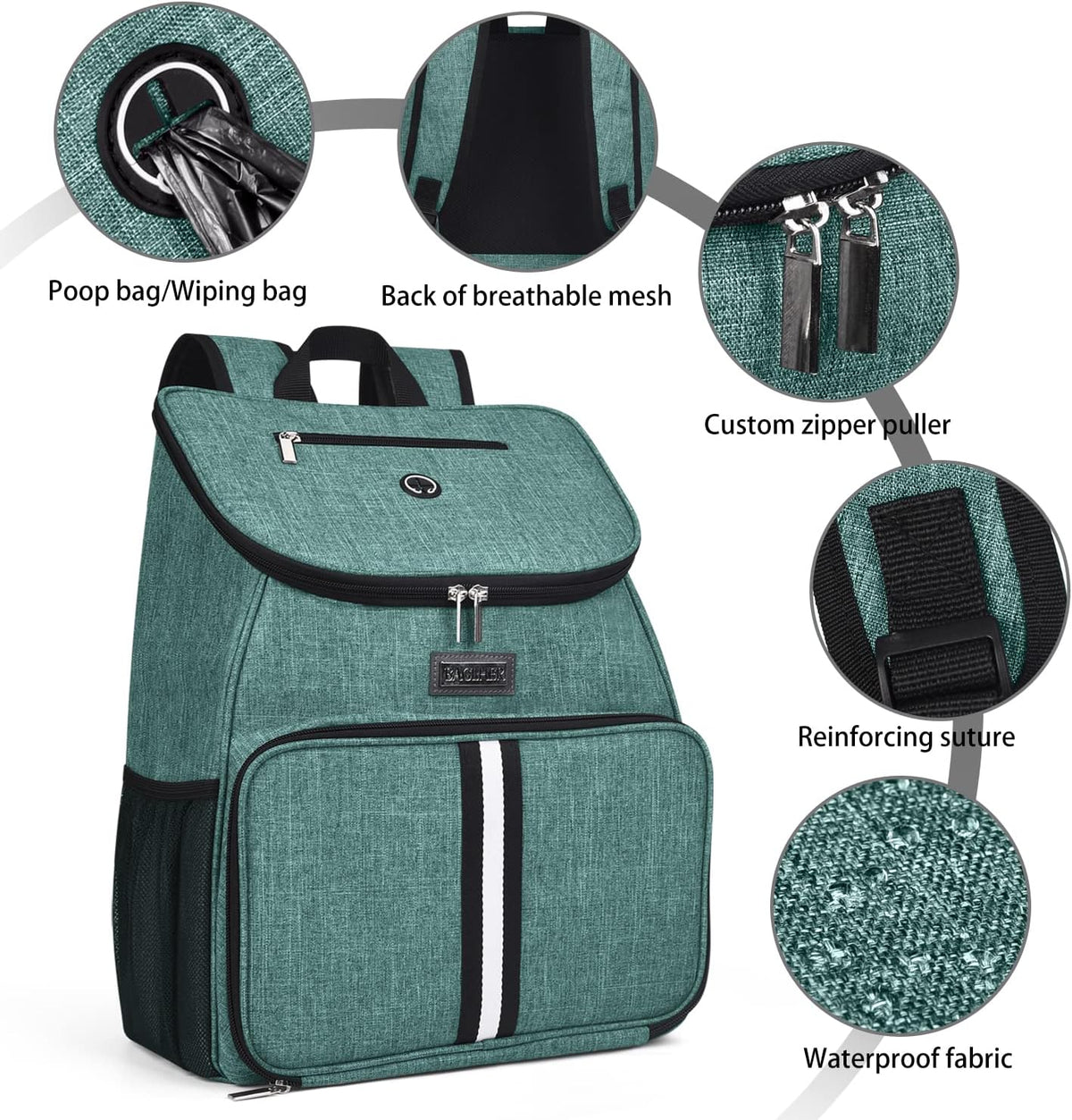 BAGLHER丨Dog Travel Bag, Airline Approved Pet Supplies Backpack, Dog Travel Backpack Accessories Set