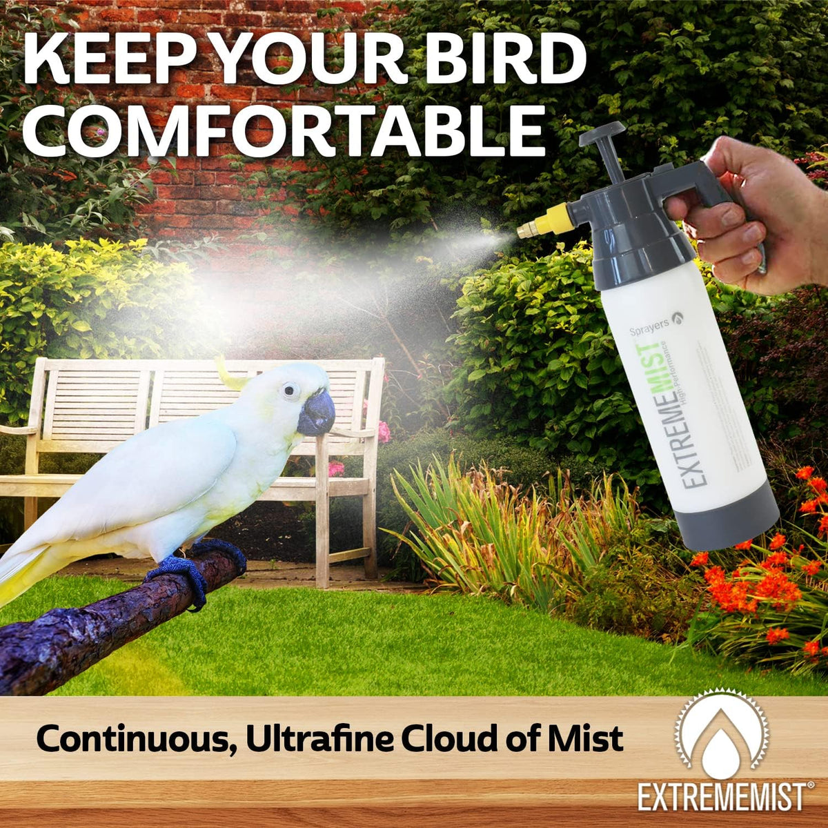 EXTREMEMIST High-Performance Bird Sprayer | Ultrafine Avian Pump Mister | Handheld Pet Bird Bath