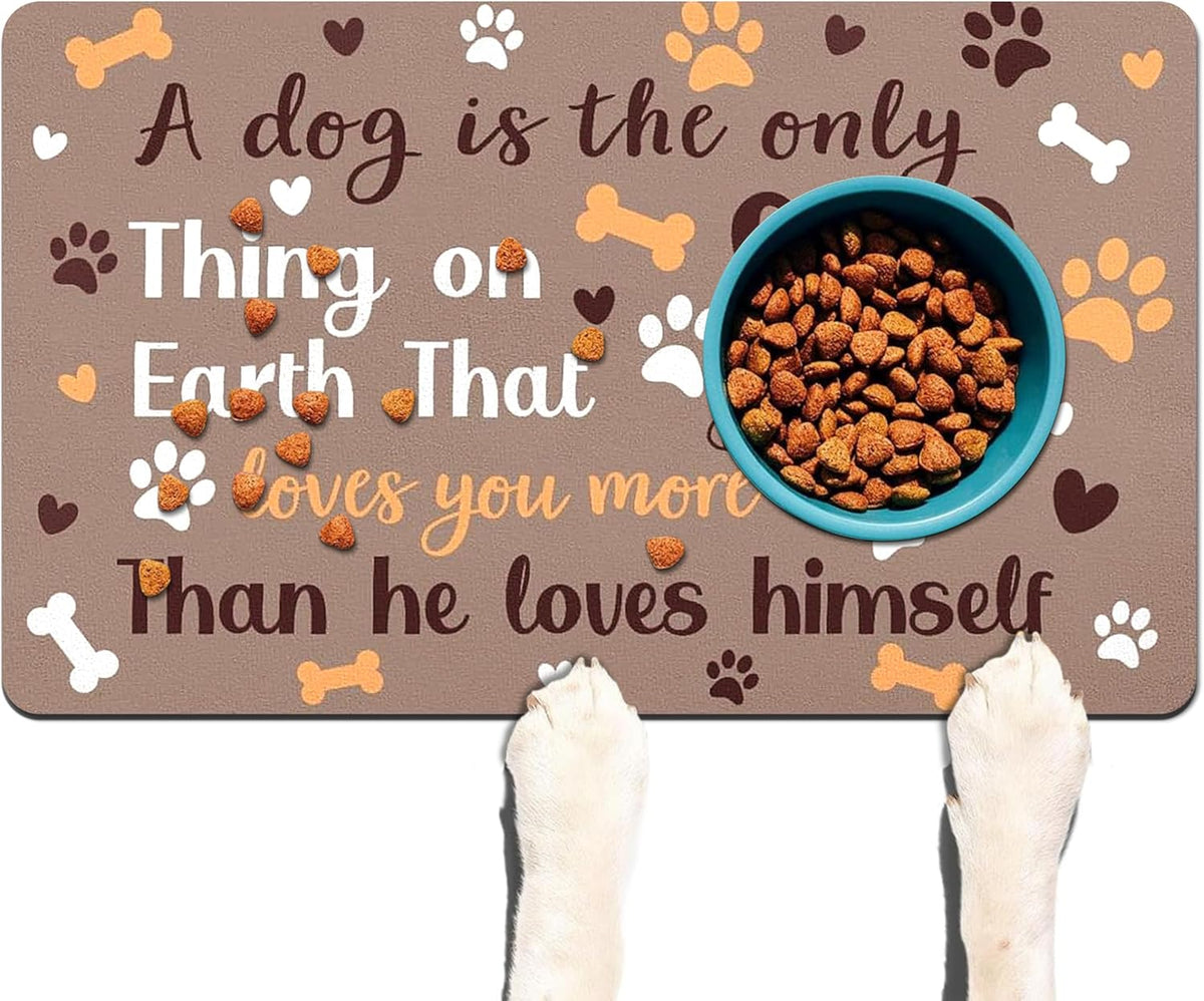 Pet Feeding Mat for Floors Waterproof Dog Mat for Food and Water Absorbent Quick Dry Non Slip mat