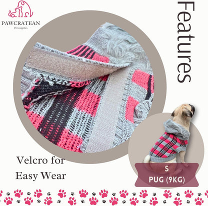 Cute Sweater for Dogs and Cats Soft Flannel Pet Outfit Warm and Cozy Animal Hoodie Small to Large