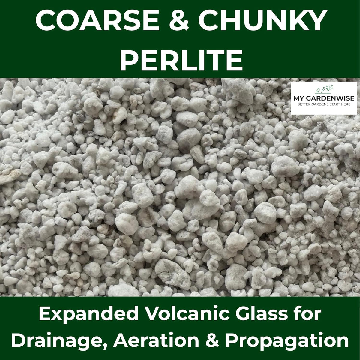 Perlite for Plants, Coarse and Chunky Horticultural Perlite, Organic Perlite for Gardening Indoor &