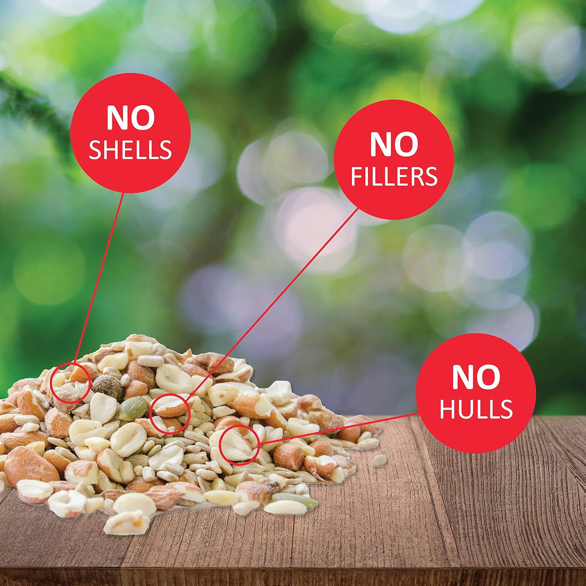 Lyric Delite Wild Bird Seed - No Waste Bird Food Mix with Shell-Free Nuts & Seeds - Attracts