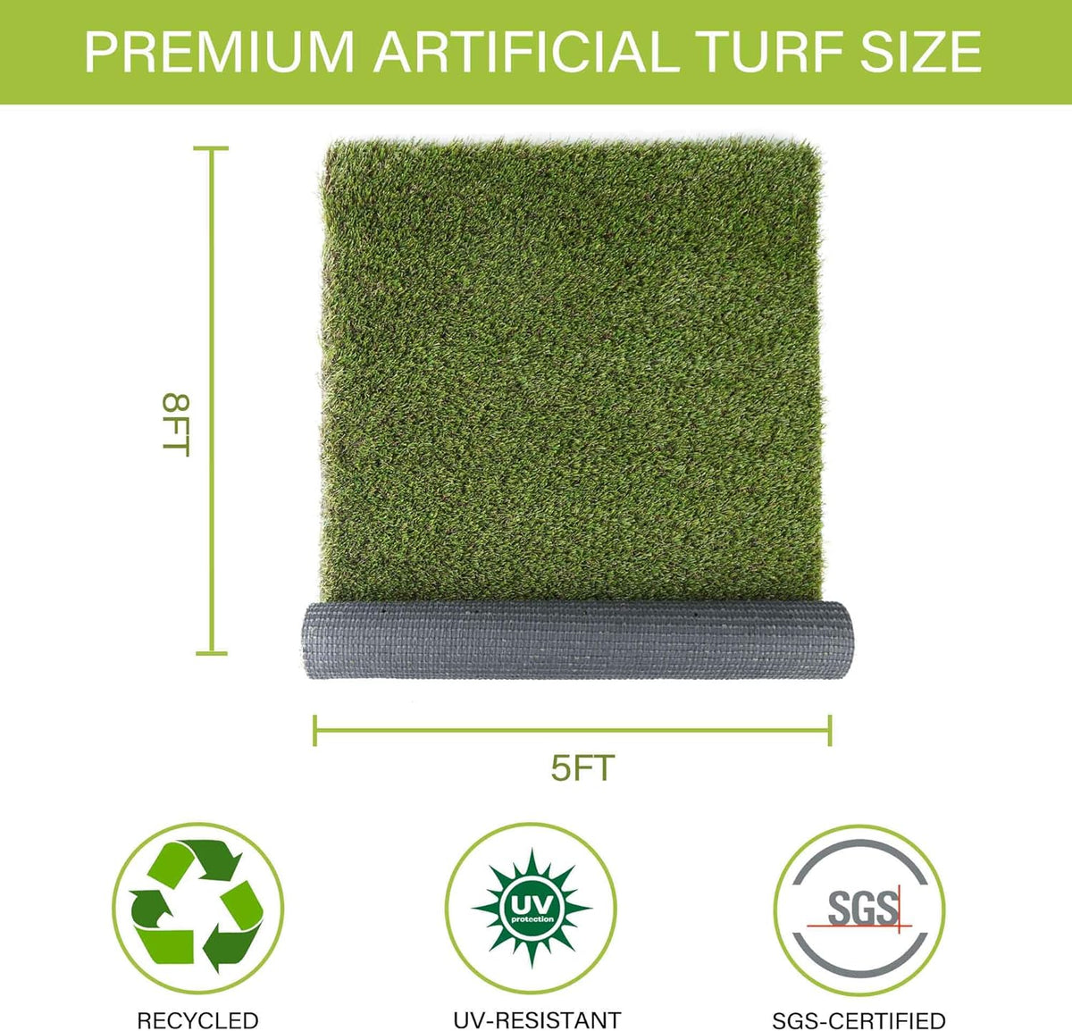 Dog Grass Pads 5 x 8 FT Artificial Grass Pee Pads for Dogs Potty Fake Grass Rug Turf Mat for Dogs