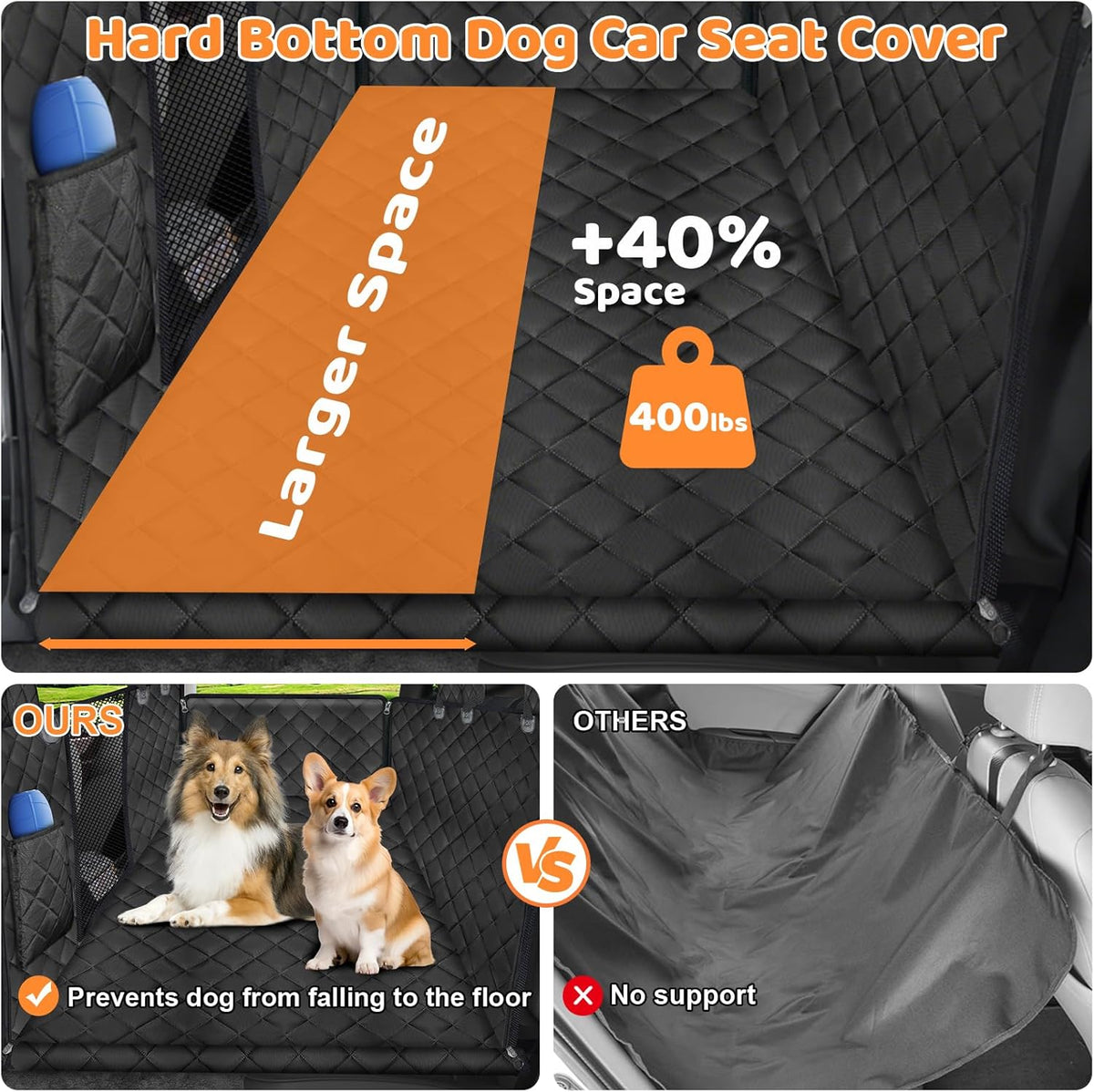 URPOWER Dog Back Seat Extender for Tesla Model Y, Hard Bottom Dog Car Seat Cover Holds 400 lbs
