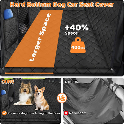 URPOWER Dog Back Seat Extender for Tesla Model Y, Hard Bottom Dog Car Seat Cover Holds 400 lbs