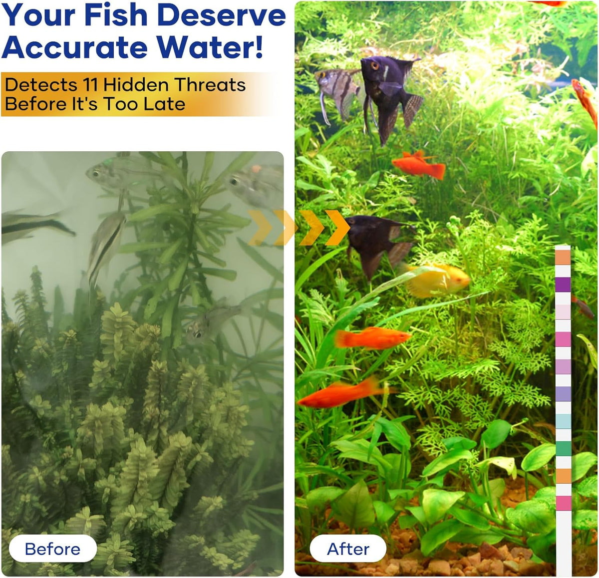 11 in 1 - Aquarium Test Strips | 950 Tests - 150 Strips | Fish Tank Aquariums Water Test Kit &