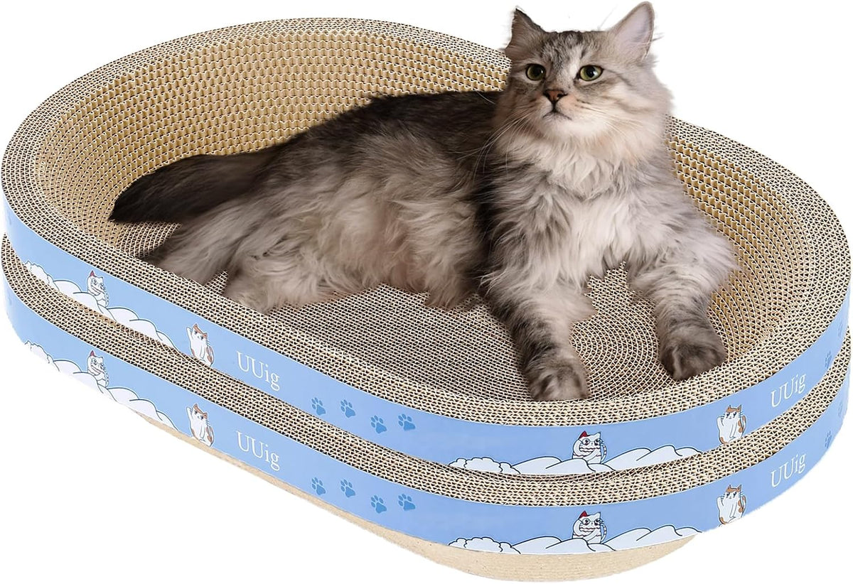 Cat Scratcher, 2pcs-23.6x14.9 inches Large Cat Scratching Board, Cardboard Cat Scratchers for