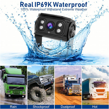 Backup Camera for Truck RV,Back up Camera with Screen Kit HD 1080P 7inch Reverse Monitor,Rear View