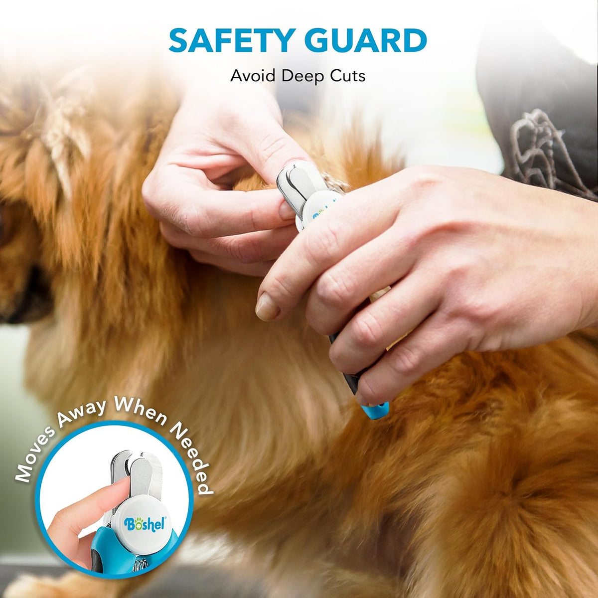 Boshel Small Dog Nail Clipper - Dog Nail Trimmer with Safety Guard, Dog Nail Clippers for Small
