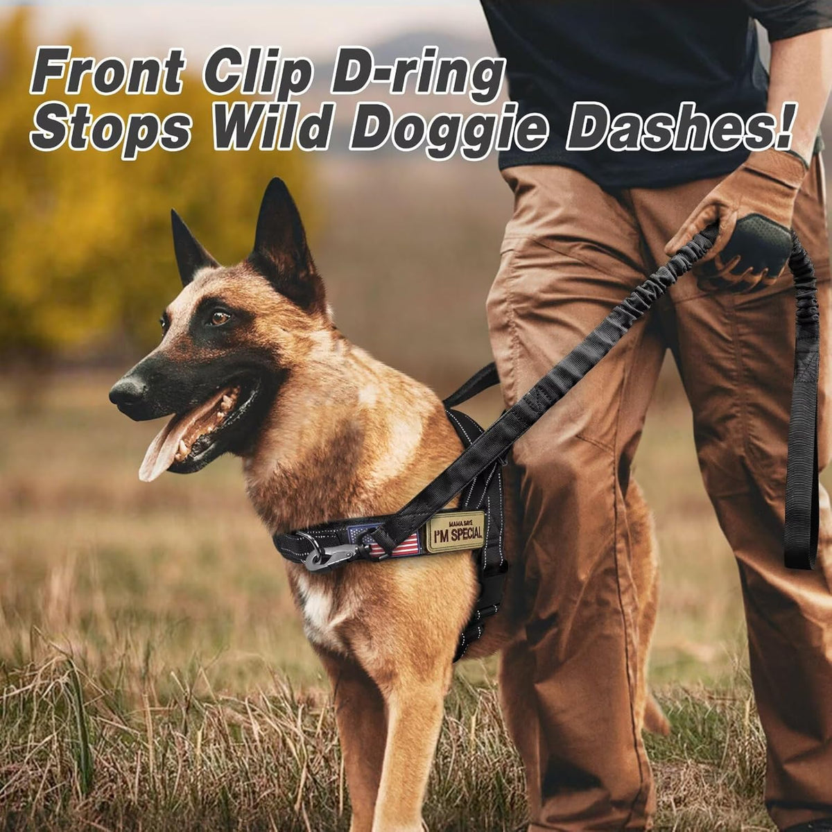 Forestpaw No Pull Dog Harness - Soft Flannel Padded Tactical Dog Vest Harness with Quick Release