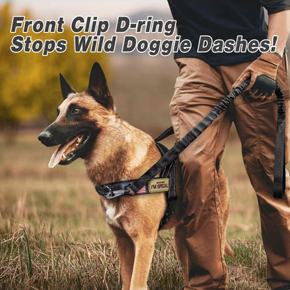 Forestpaw No Pull Dog Harness - Soft Flannel Padded Tactical Dog Vest Harness with Quick Release