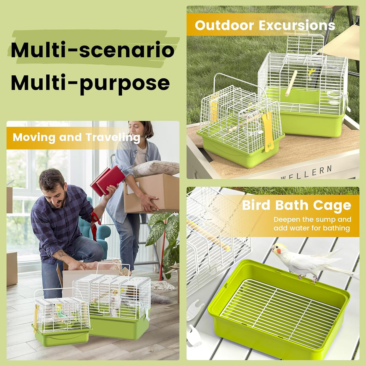 BAGHBPM Small Bird cage,Travel Cage for Birds and Small Animals, Parakeet cage,Bird Carrier Travel