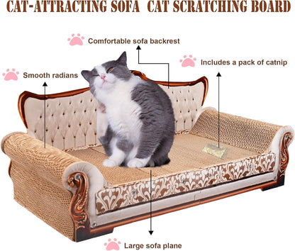 Scratching Sofa, Couch Shaped Thick Scratching Cardboard, Lounge Bed for Indoor Rest&Play, Sofa