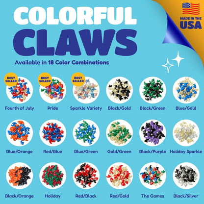 Soft Claws Cat Nail Caps for Medium Cats – (40 Caps, Black & Gold) - Made in USA