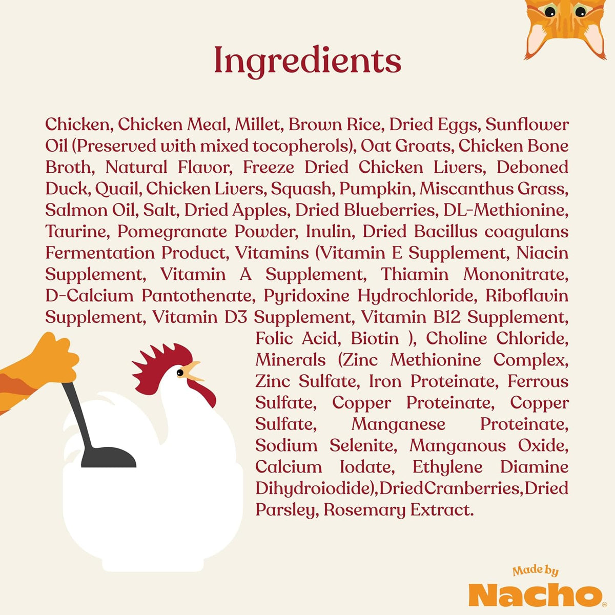 Made by Nacho Dry Cat Kibble 10lb Bag, High Protein Premium Cat Food with Freeze-Dried Pieces