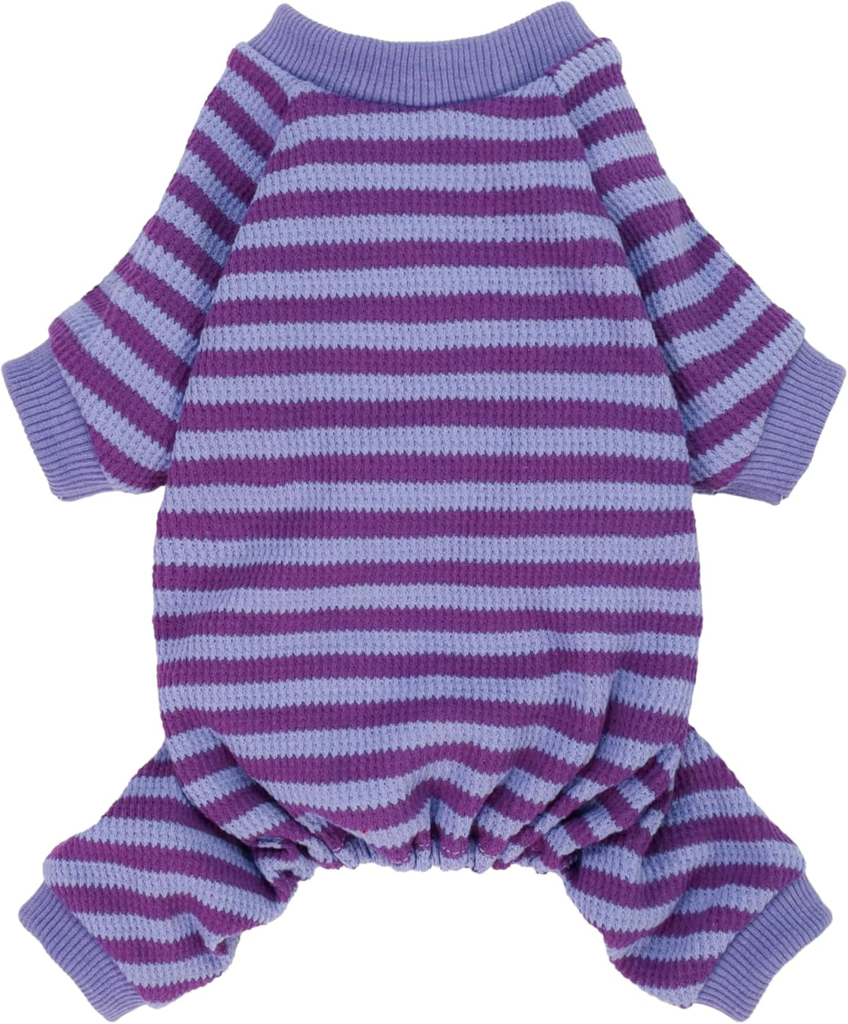 Fitwarm Purple and Violet Striped Dog Pajamas, Waffle Dog Clothes for Small Dogs Girl Boy, Puppy