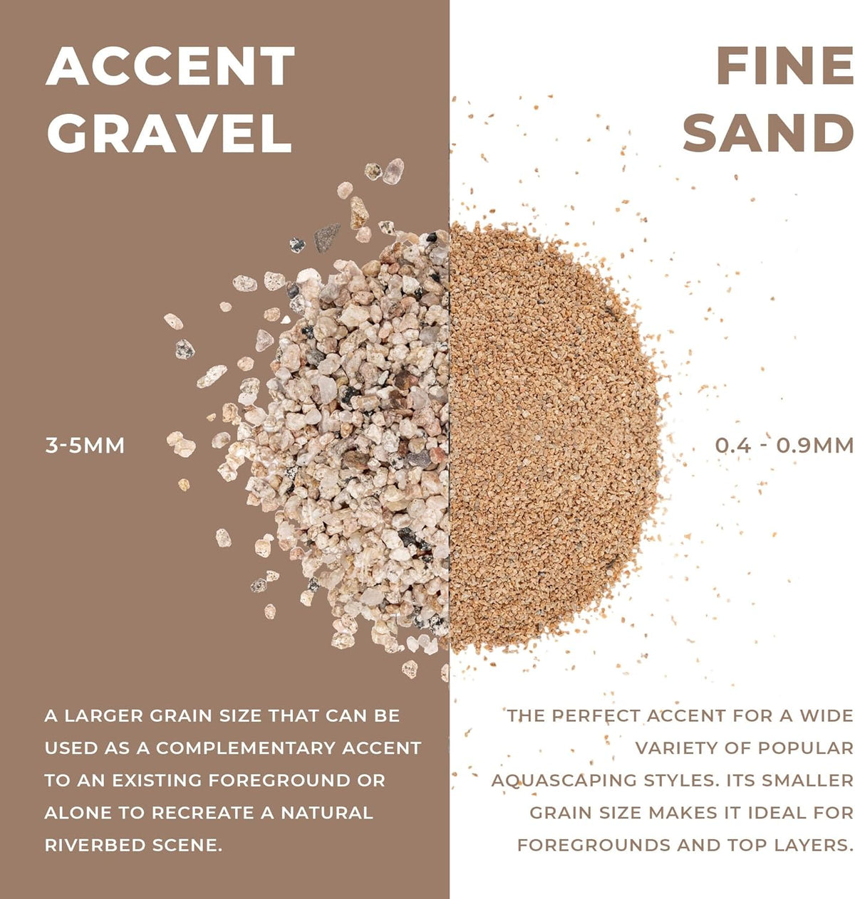 Ultum Nature Systems Controsand Monterey Aquarium Gravel (3L) - Small Pebbles for Fish Tank
