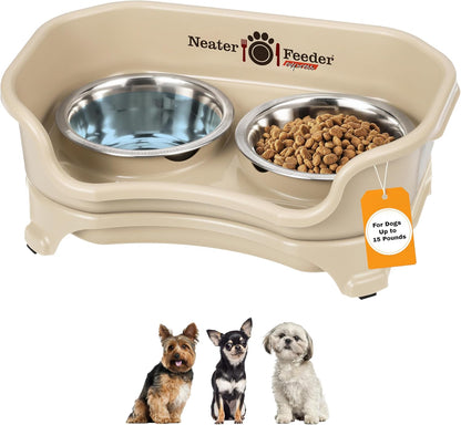 Neater Feeder Express Mess Proof Dog Bowls Elevated for Small Breeds Under 15 Lb, Made in USA, No