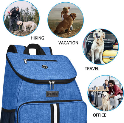 BAGLHER丨Dog Travel Bag, Airline Approved Pet Supplies Backpack, Dog Travel Backpack with 2 Silicone