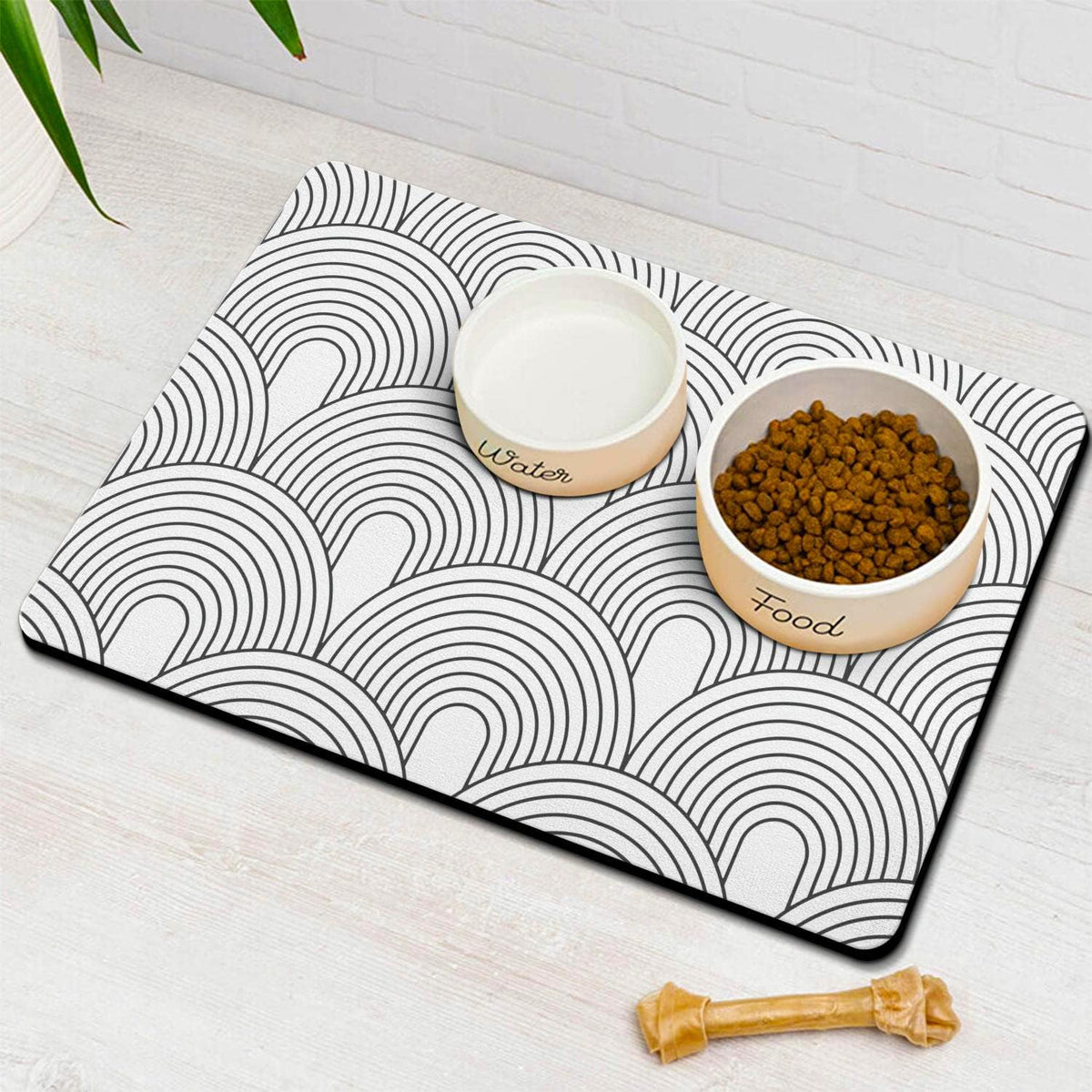 Dog Food Mats for Floors Absorbent, Pet Cat Food Mat - Quick Dry Dog Bowl Mats for Food and Water