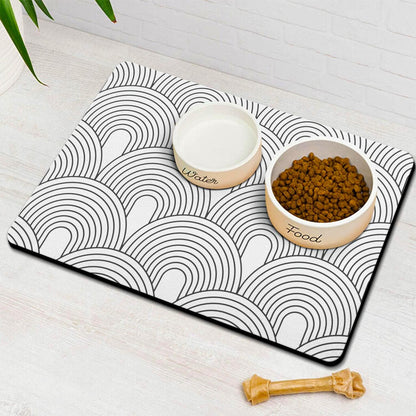 Dog Food Mats for Floors Absorbent, Pet Cat Food Mat - Quick Dry Dog Bowl Mats for Food and Water