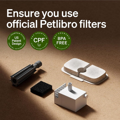 PETLIBRO Replacement Filters for Dockstream Cat Water Fountain PLWF005 PLWF115 PLWF105, 4 Months