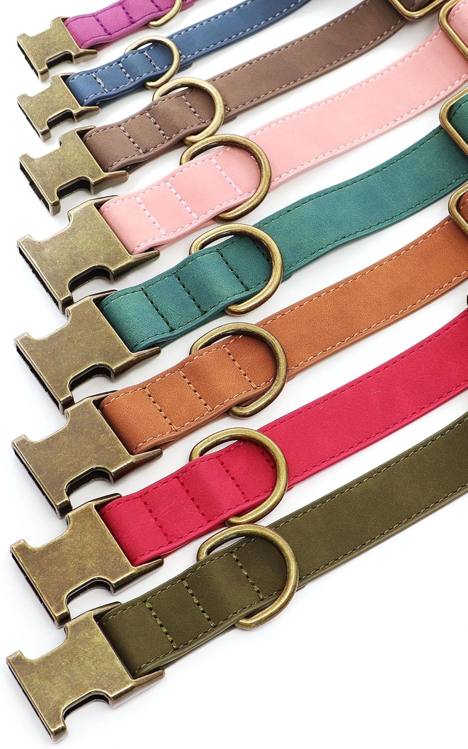 Didog Soft PU Leather Dog Collar, Stylish Quick Released Dog Collars for Small Dogs, Easy Clean