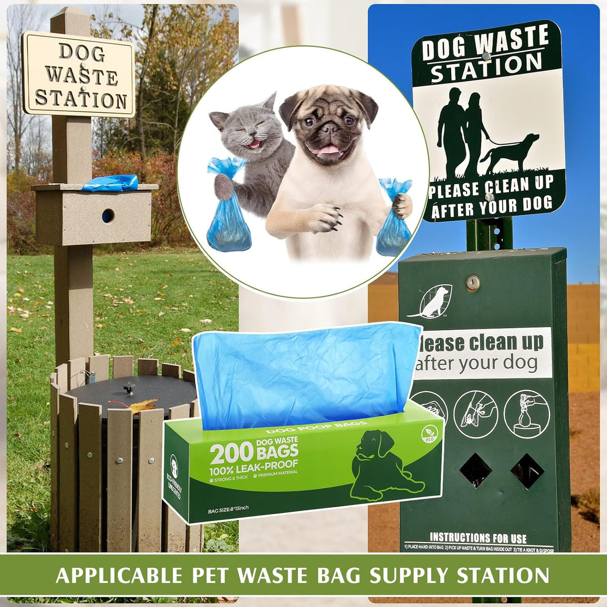 Sherr 20 Boxed Rolls 4000 Counts Dog Poop Bags Bulk Leak Proof Dog Waste Bags Universal Pet Doggy