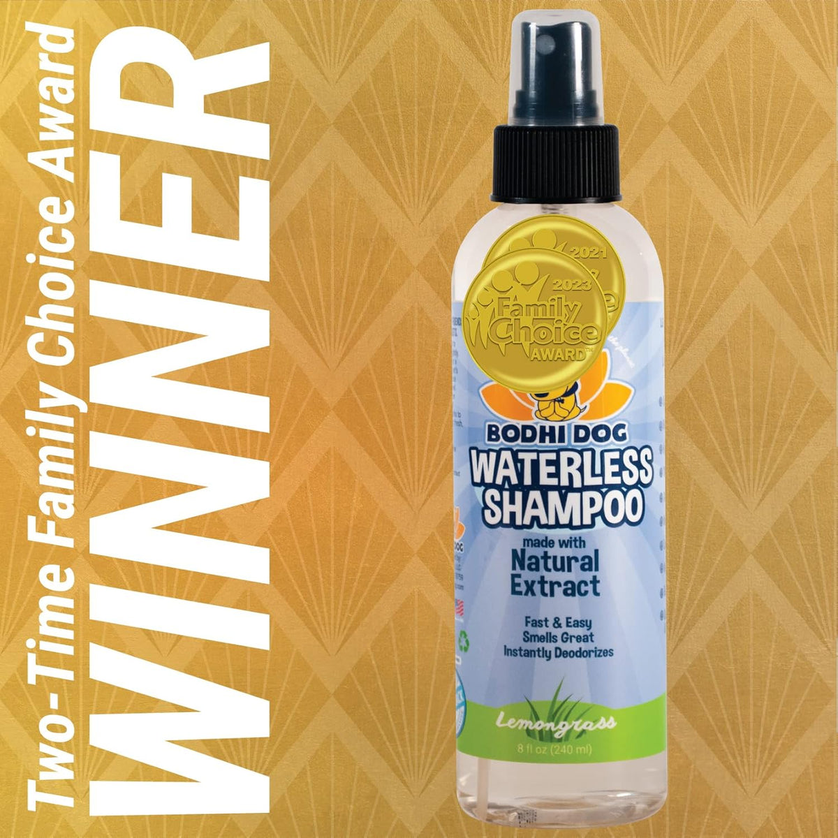 Bodhi Dog Waterless Shampoo for Dogs & Cats - Natural Dry Shampoo, Neutralizes Odor, No Rinse