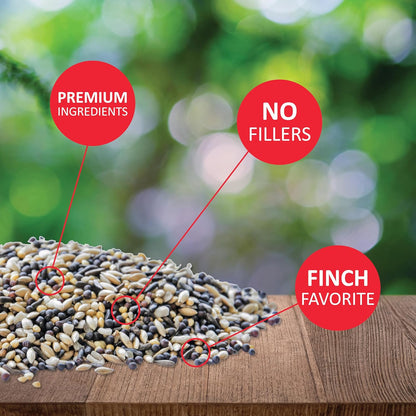 Lyric Finch - Small Songbird Wild Bird Seed - Attracts Goldfinches, House Finches, Purple Finches &