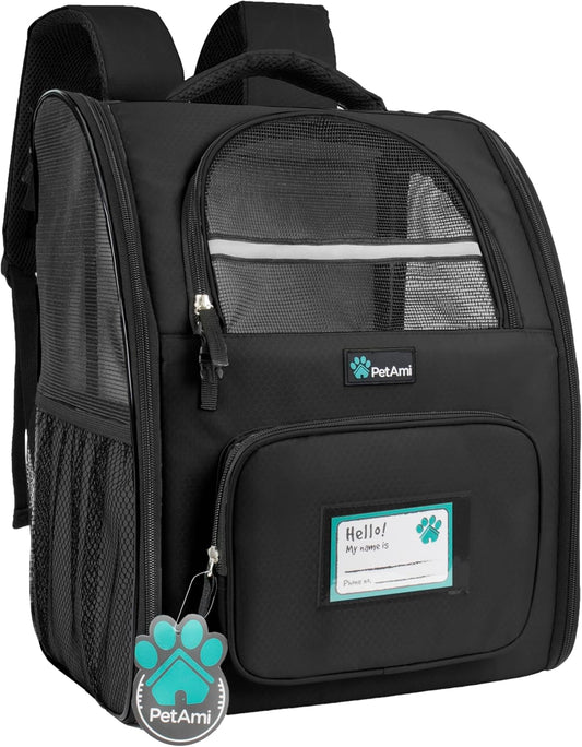 PetAmi Dog Backpack Carrier for Small Large Cat, Pet, Puppy, Ventilated Pet Hiking Backpack Travel