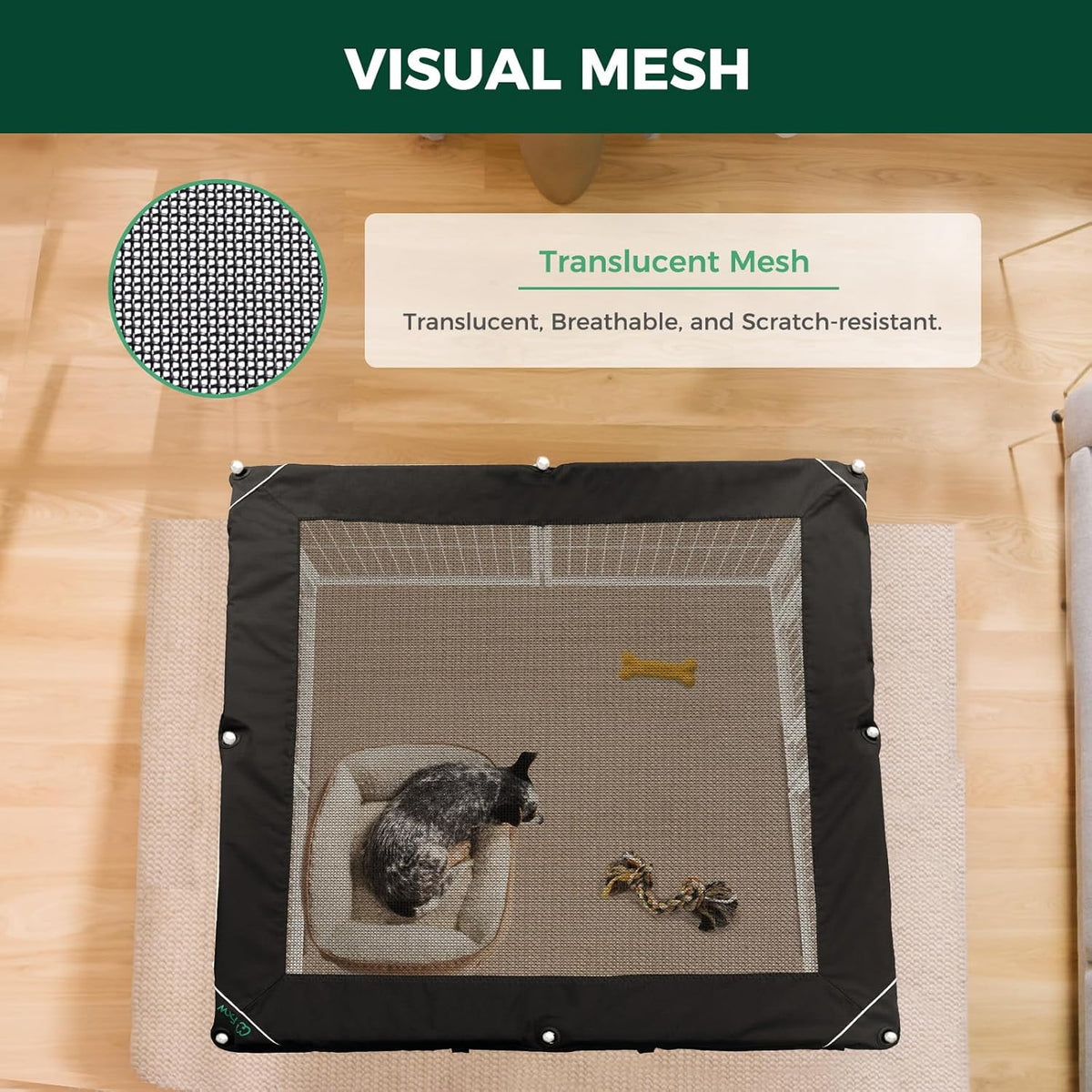 FXW Homeplus Unleashed Indoor Dog Playpen - Stress-Free and Safe Play, Heavy Duty 24 Inch 8 Wire