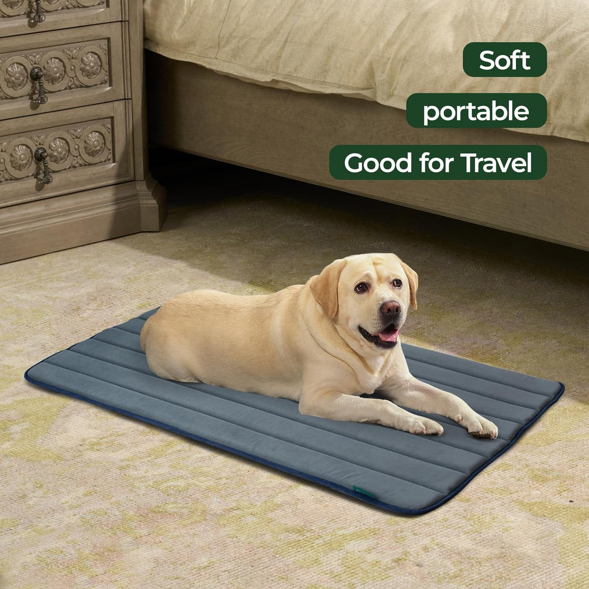 BALANCE Dog Crate Pad, Dog Foam Crate Mat Kennel Pad, Washable Water-Resistant Pet Bed Flat Dogs
