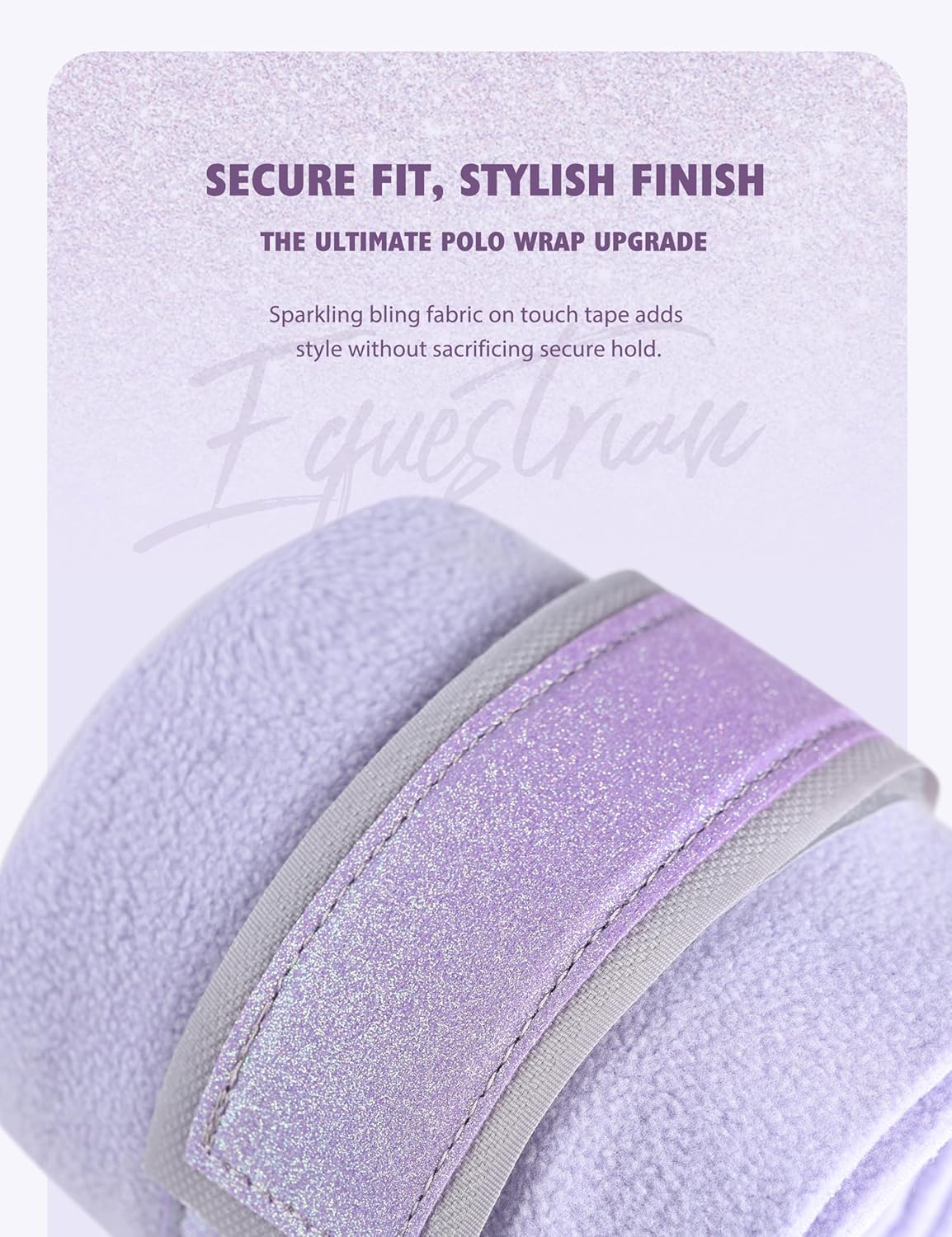Harrison Howard Horse Polo Wraps Upgrade with Bling Leg Wraps for Horses 4-Pack Fleece Leg Wraps