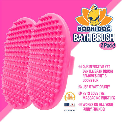 Bodhi Dog Shampoo Brush - Pet Grooming & Bath Supplies for Dogs and Cats - Bath Brush for Long &