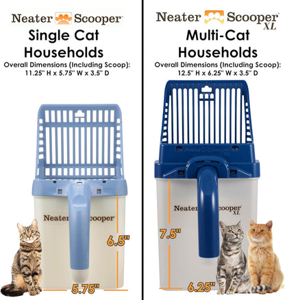 Neater Pet Brands Neater Scooper Standard Cat Litter Scoop, 60 Refill Bags – Mess-Free Cat Litter