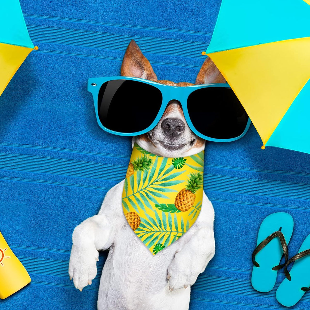 Frienda 12 Pcs Plain Dog Bandanas Blank Puppy Adjustable Triangle Solid Color Dog Bandanas