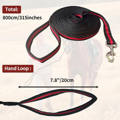 Lunge Line for Horse, Premium Equine Lunge Line with Swivel Bolt Snap for Accurate Equestrian