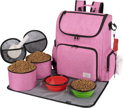 Modoker Dog Travel Bag Backpack, Airline Approved Pet Accessories Organizer for Dog and Cat with