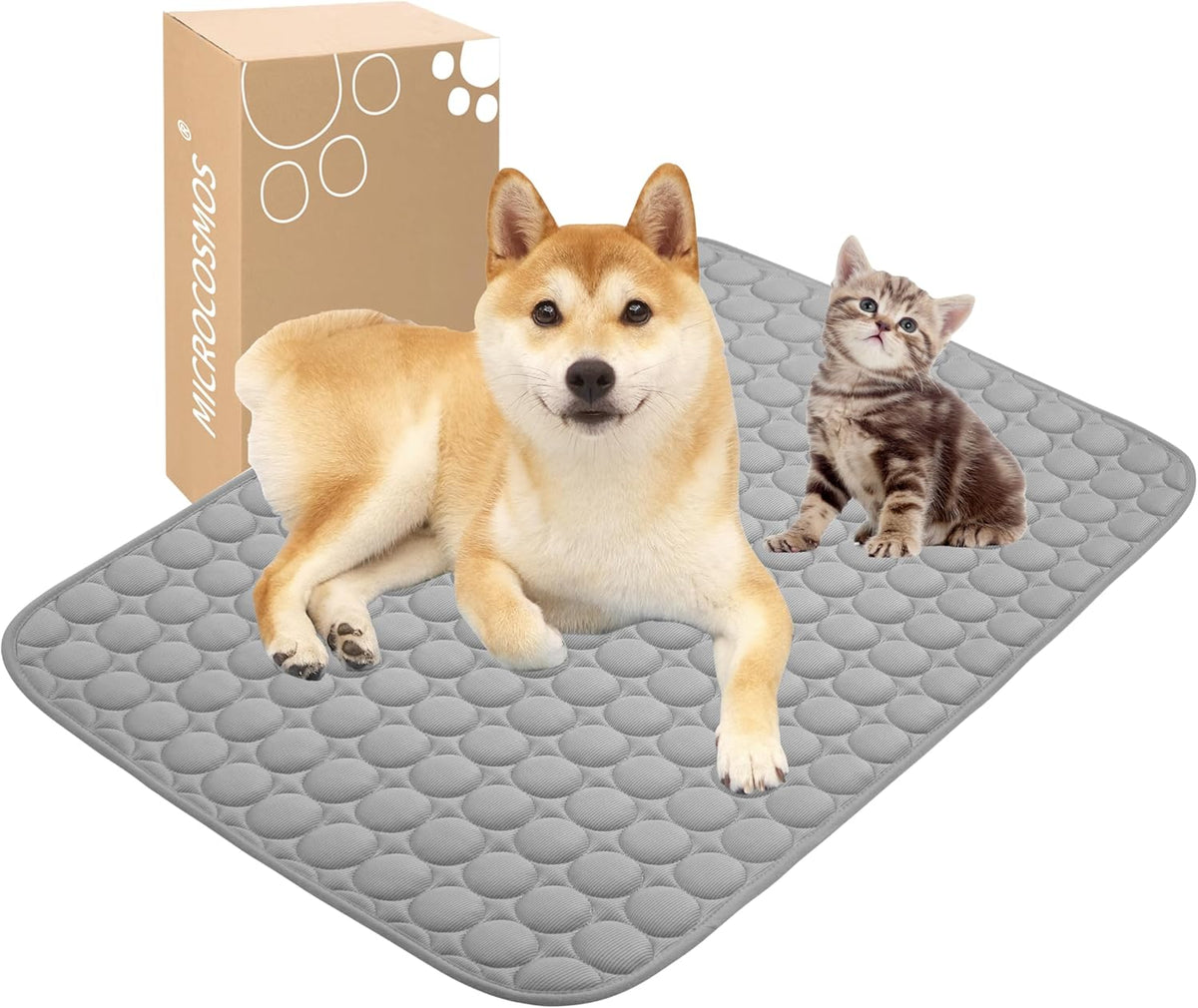 MICROCOSMOS Summer Cooling Mat & Sleeping Pad- Water Absorption Top, Materials Safe, Easy Carry, EZ