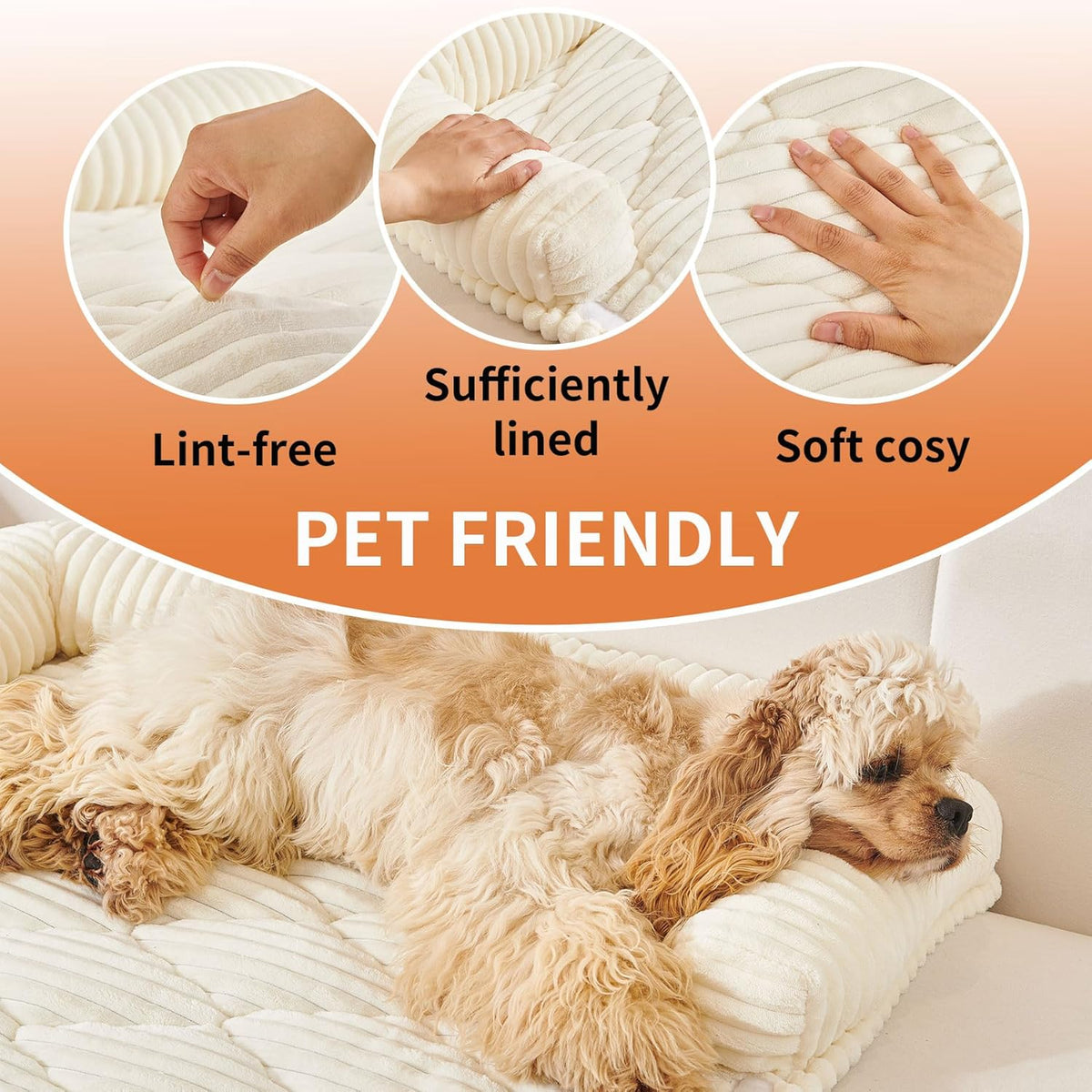 HAOMAIJIA Dog Couch Bed for Large Dogs, Non Slip Pet Couch Covers for Sofa Thick Soft Washable Dog