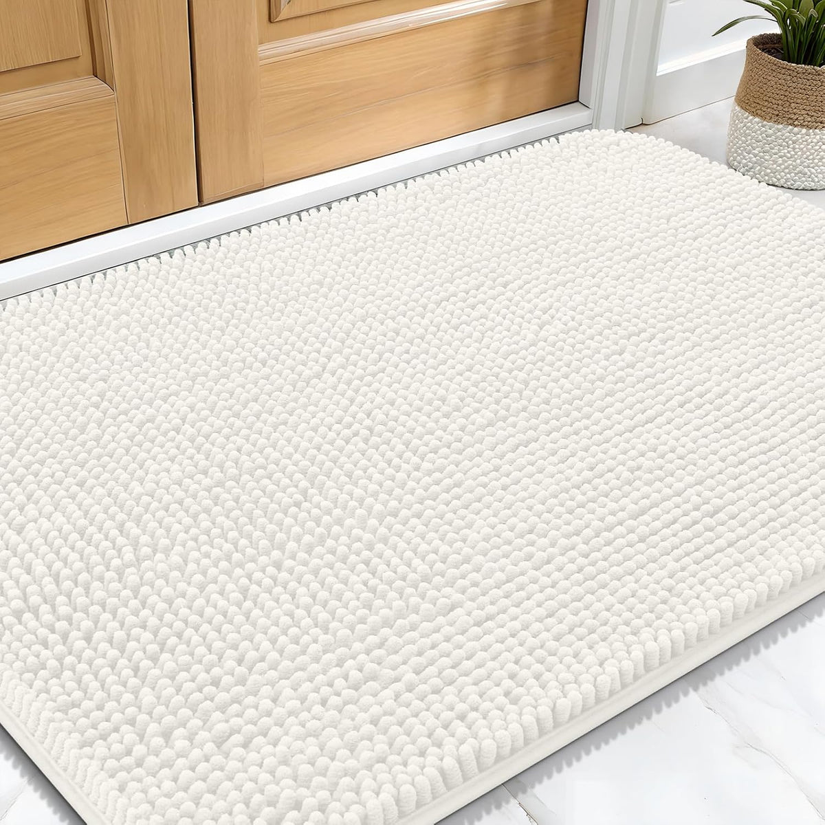 OLANLY Dog Door Mat for Muddy Paws 30x20, Absorbs Moisture and Dirt, Absorbent Non-Slip Washable