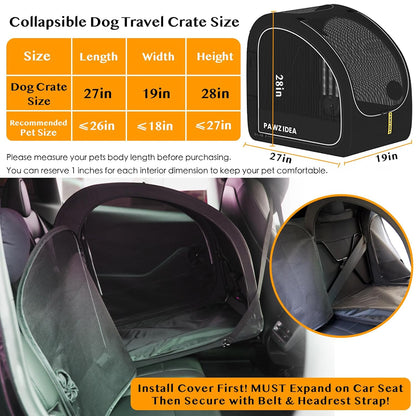 PAWZIDEA Dog Stroller for Large Dogs, Pet Stroller with Detachable Carrier for Portable Dog Crate