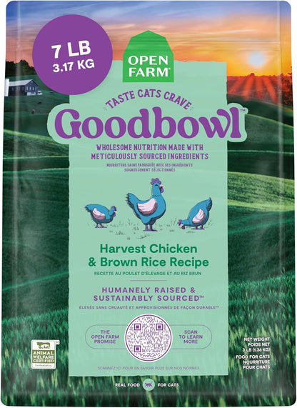 Open Farm Goodbowl, Protein Rich Dry Cat Food Made from Meticulously Sourced Simple Ingredients