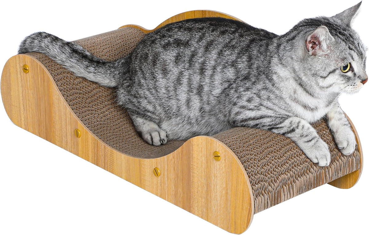 Cat Scratcher Cardboard, Scratching Pad House Bed Furniture Protector, Infinity Shape, Curved
