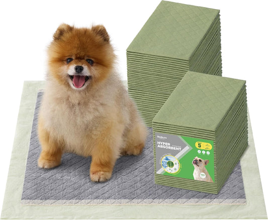 Bedsure Pee Pads for Dogs, 22" x 22" Puppy Pads 100 Count, Super Absorbent & Leak Proof, Small Dog