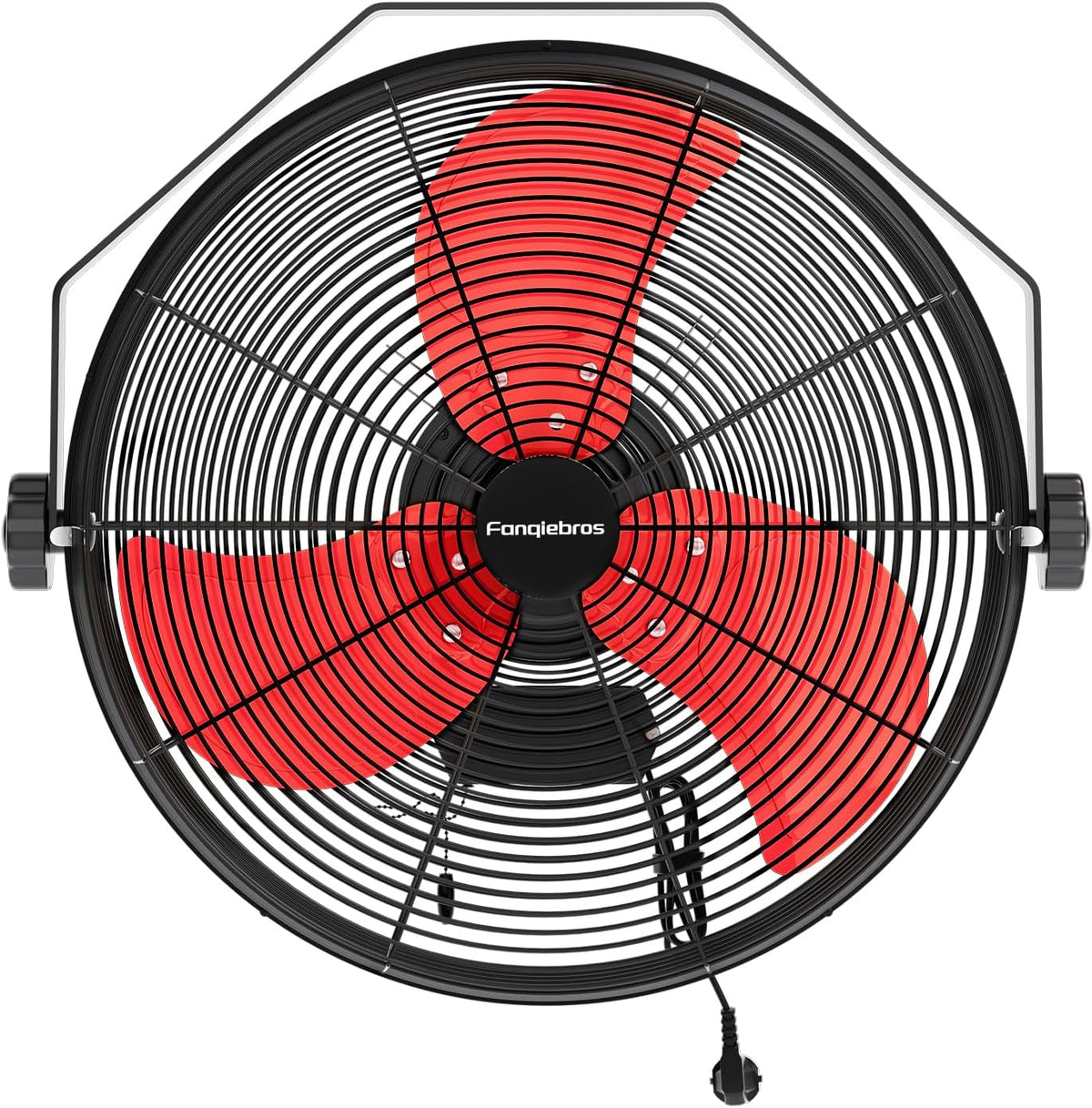 4580 CFM 18 inch High Velocity Wall Mounted Fan, 3-Speed Metal Fan with Sealed Motor, 360 Degree