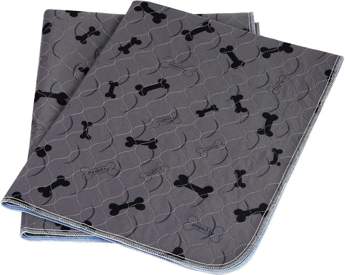 Washable Dog Pee Pads with Free Grooming Gloves,Non Slip Dog Mats with Great Urine