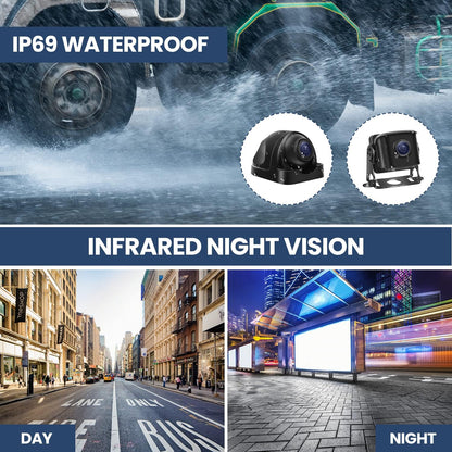 Wired Backup Camera System with 10.1?™â€?IPS Monitor for Truck RV Trailer Bus, Rear View Camera