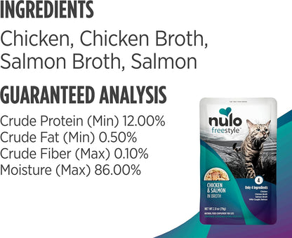 Nulo Freestyle Cat & Kitten Wet Cat Food Pouch, Premium All Natural Grain-Free Soft Cat Food Topper